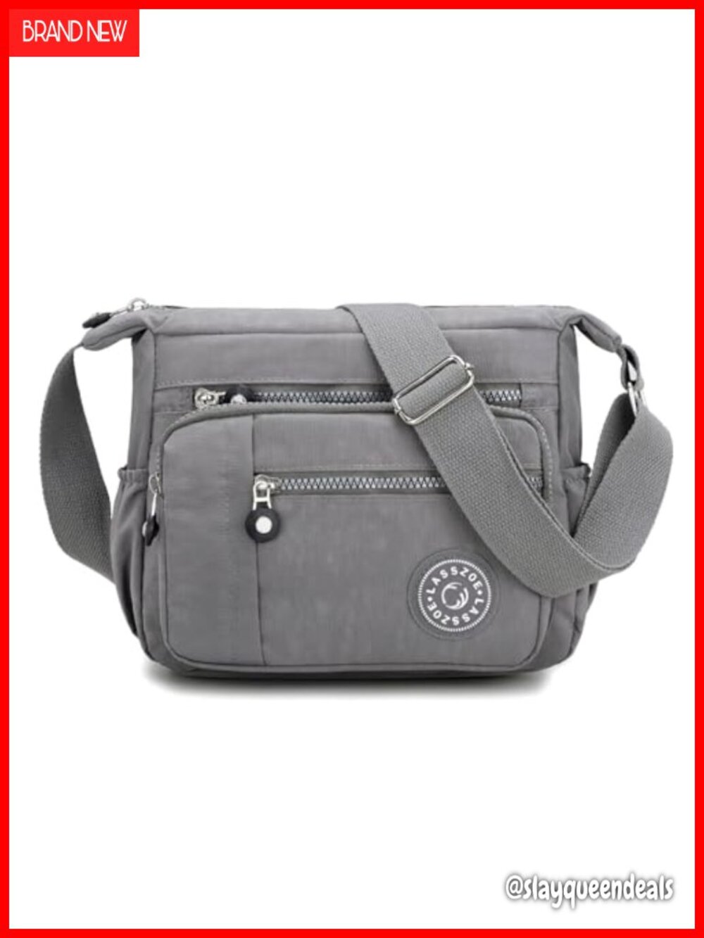 Nylon Crossbody Bag Water-Resistant Multi Pocket Shoulder Purse Travel Messenger